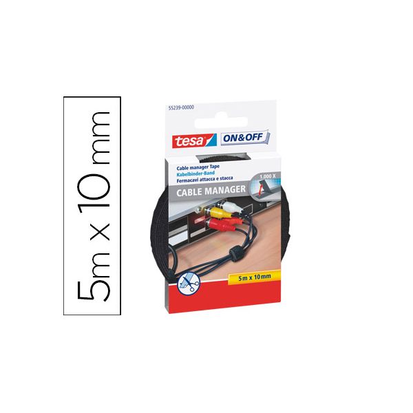 Tesa Fita Grupagem de Cabos On&off 10mmx5m Preto - 15655239