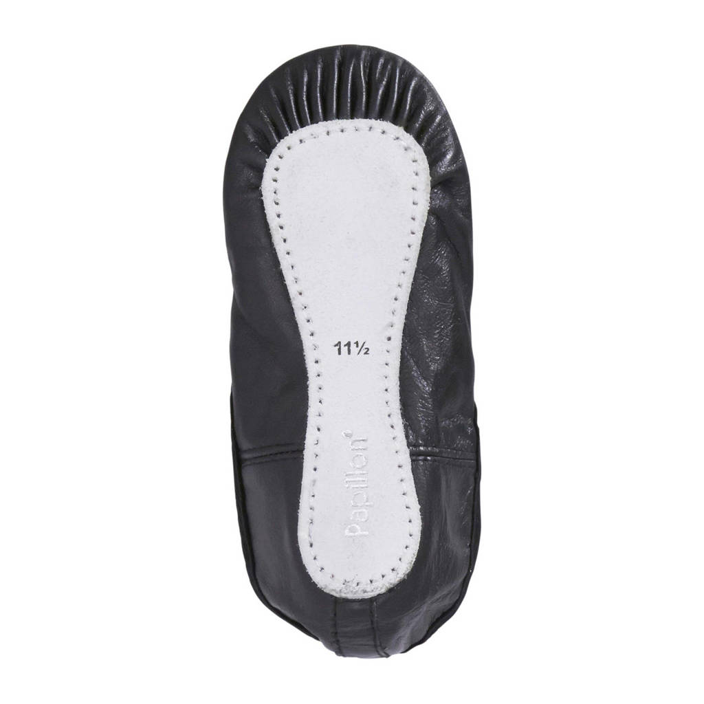 Papillon leren balletschoenen zwart