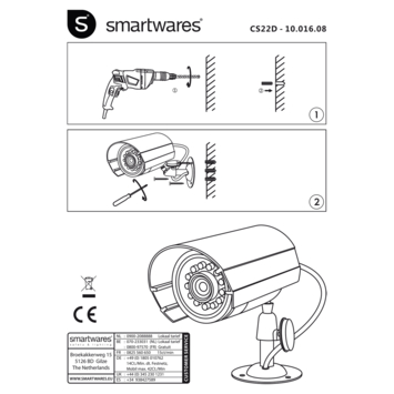 Smartwares Dummy Camera CS22D Binnen/Buiten Aluminium