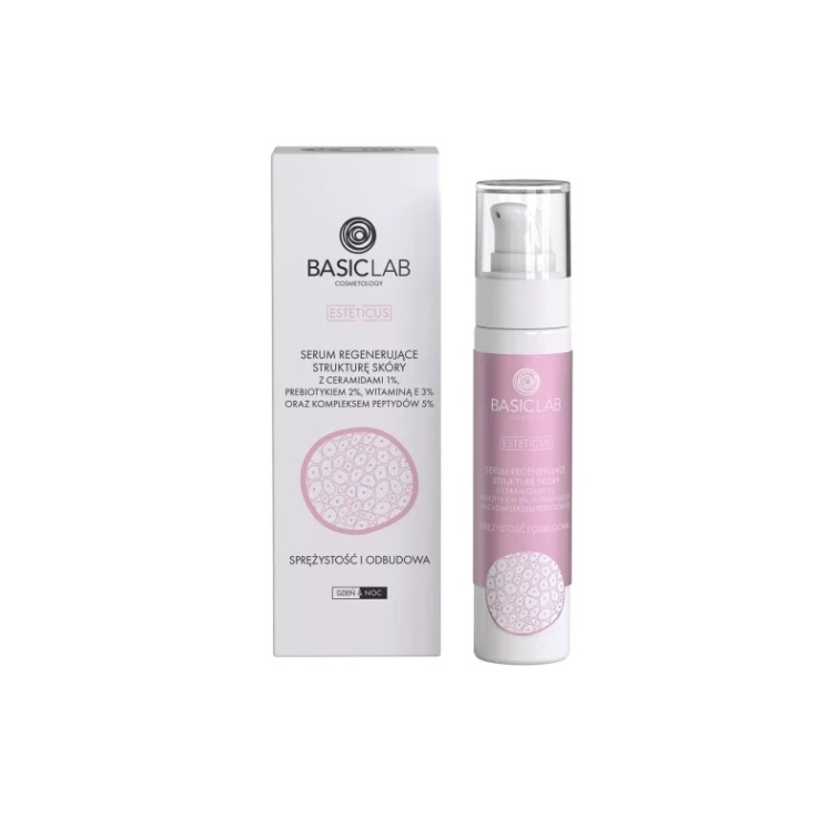 BasicLab Esteticus Gesichtsserum Regenerierende Hautstruktur Ceramide 1% und Peptidkomplex 5 % 50 ml