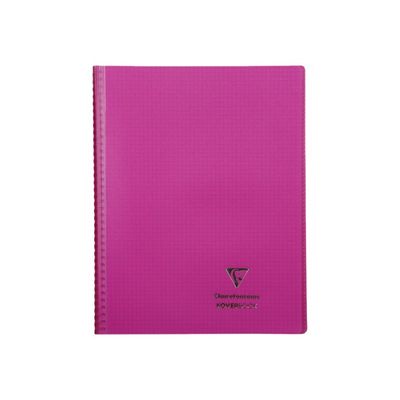 Clairefontaine Koverbook - Cahier à spirale polypro 24 x 32 cm - 160 pages - petits carreaux (5x5 mm) - disponible dans différentes couleurs