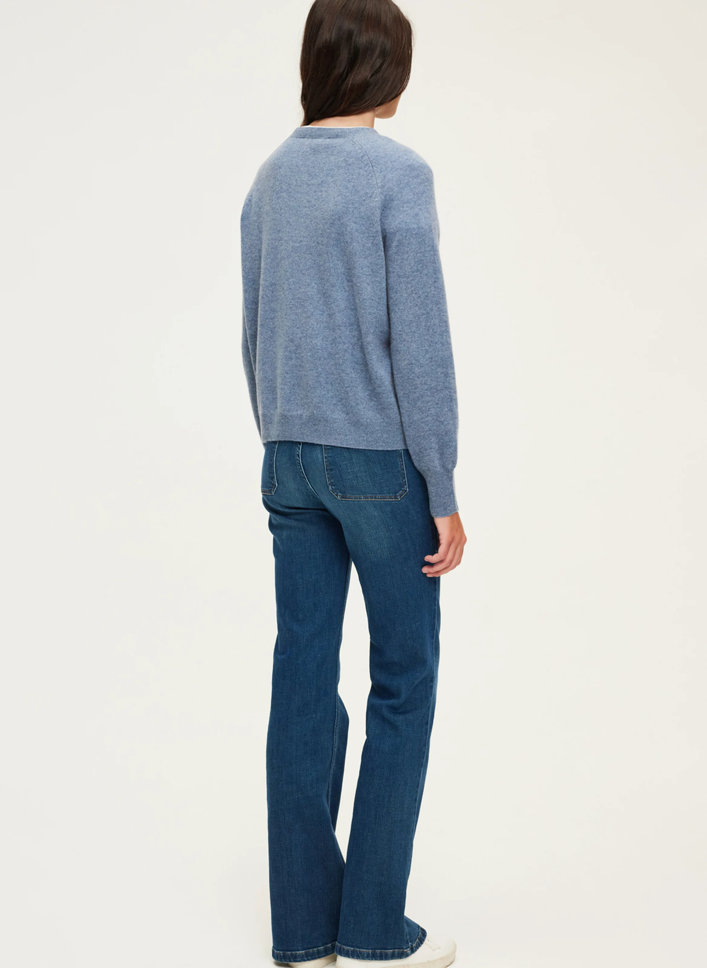 JULISSA - Pull droit en cachemire | Bleu