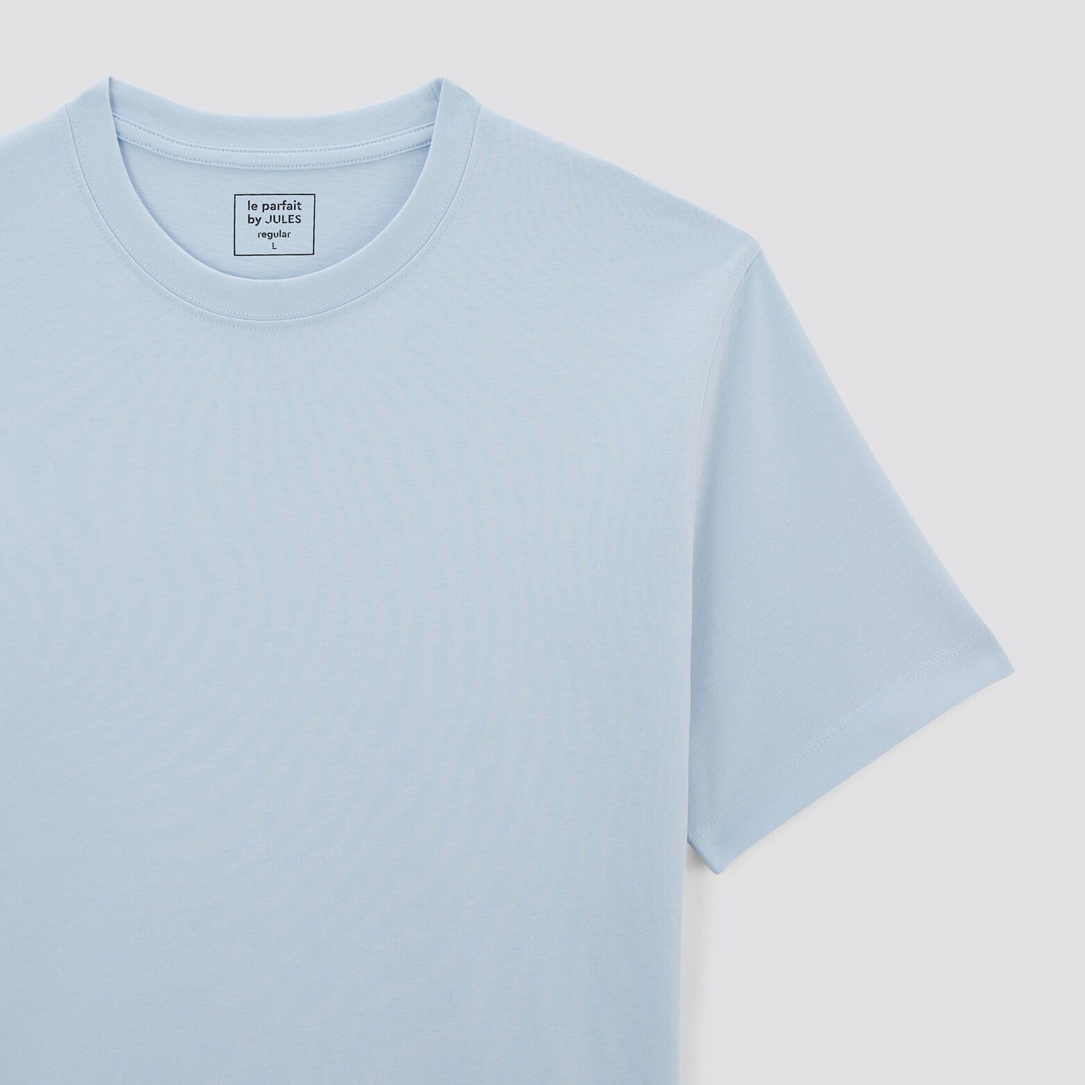 Tee shirt 'le parfait by JULES' coton issu de l'ag Bleu clair
