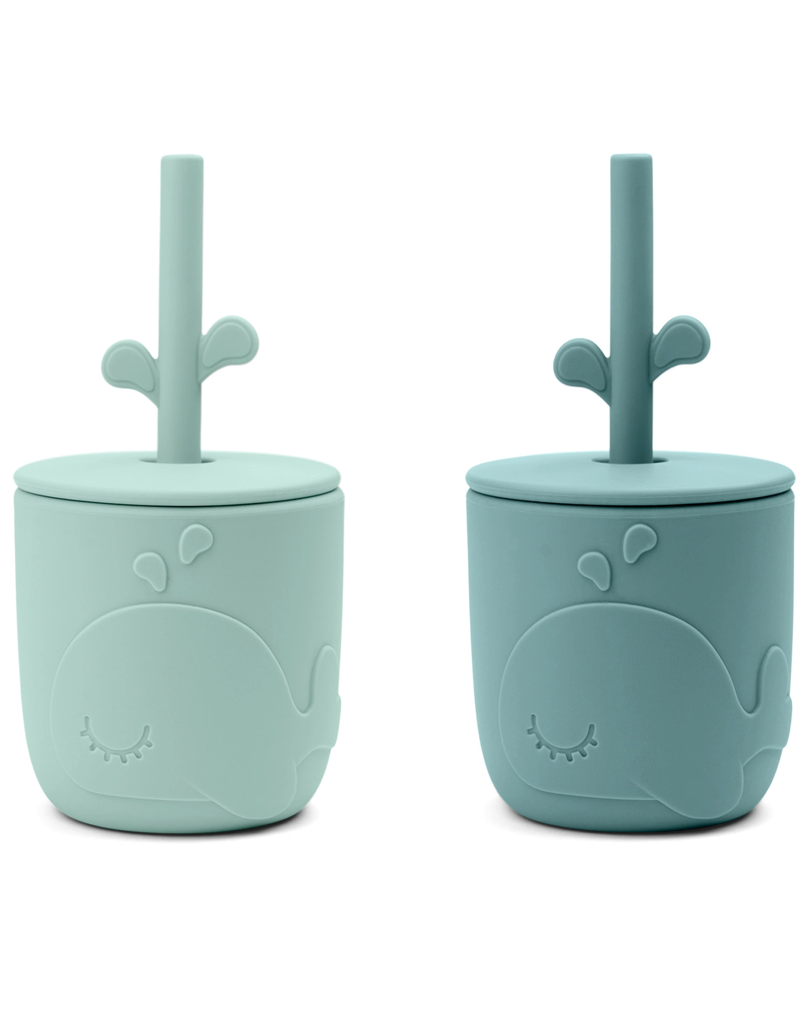 Strohhalmbecher PEEKABOO - WALLY 2er Pack in blau