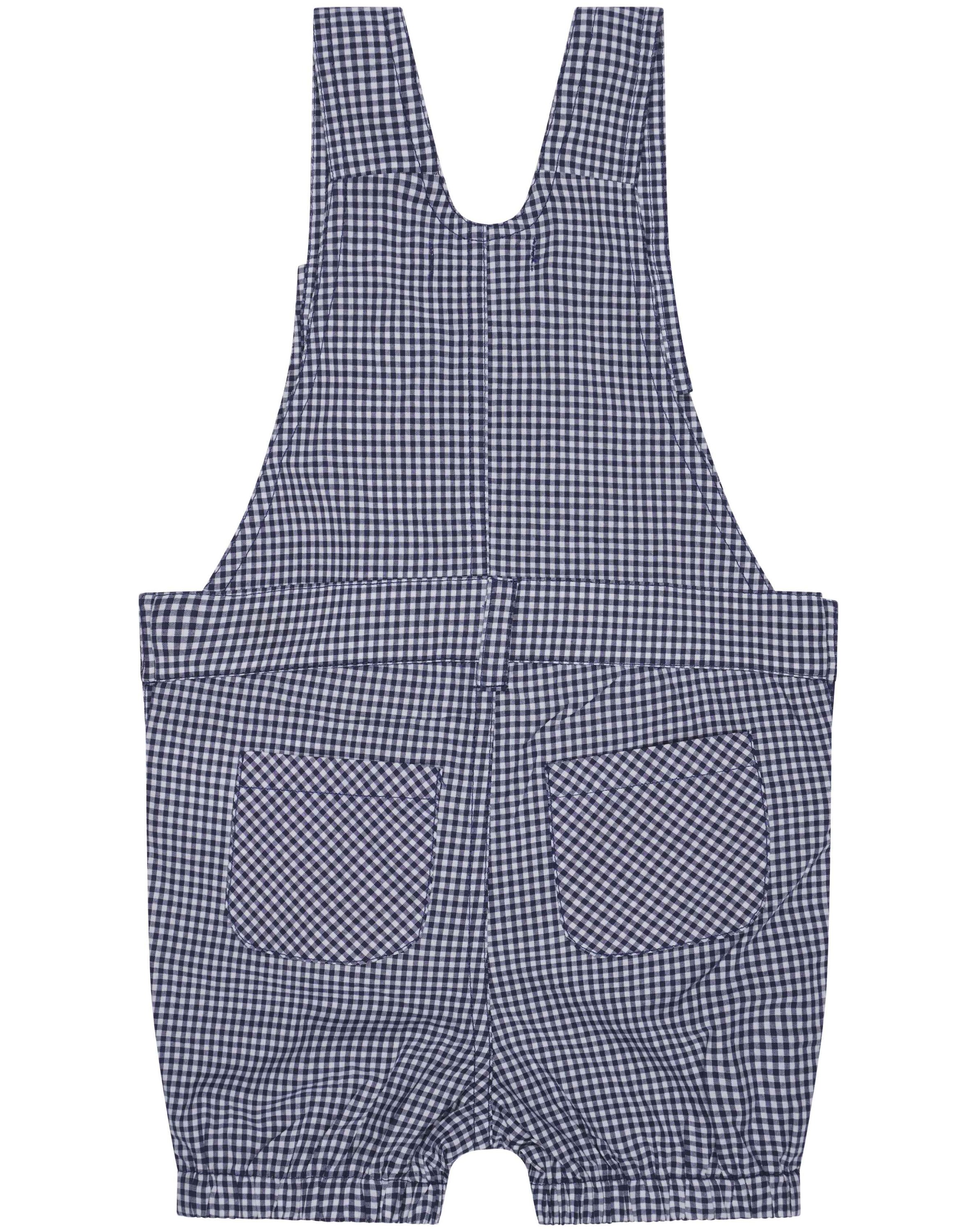 Latzhose ELIAN kariert in steiff navy