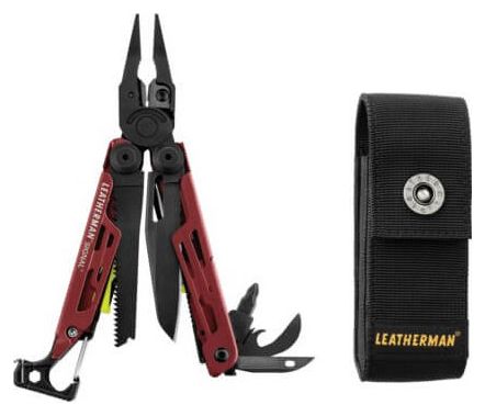 Leatherman outil multifonction Signal en Vedette un 19-morceau de gaine Rouge