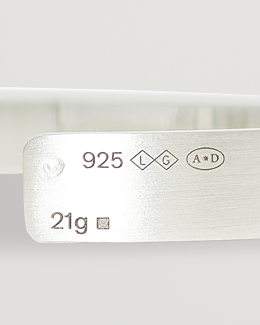LE GRAMME Ribbon Bracelet Brushed Sterling Silver 21g