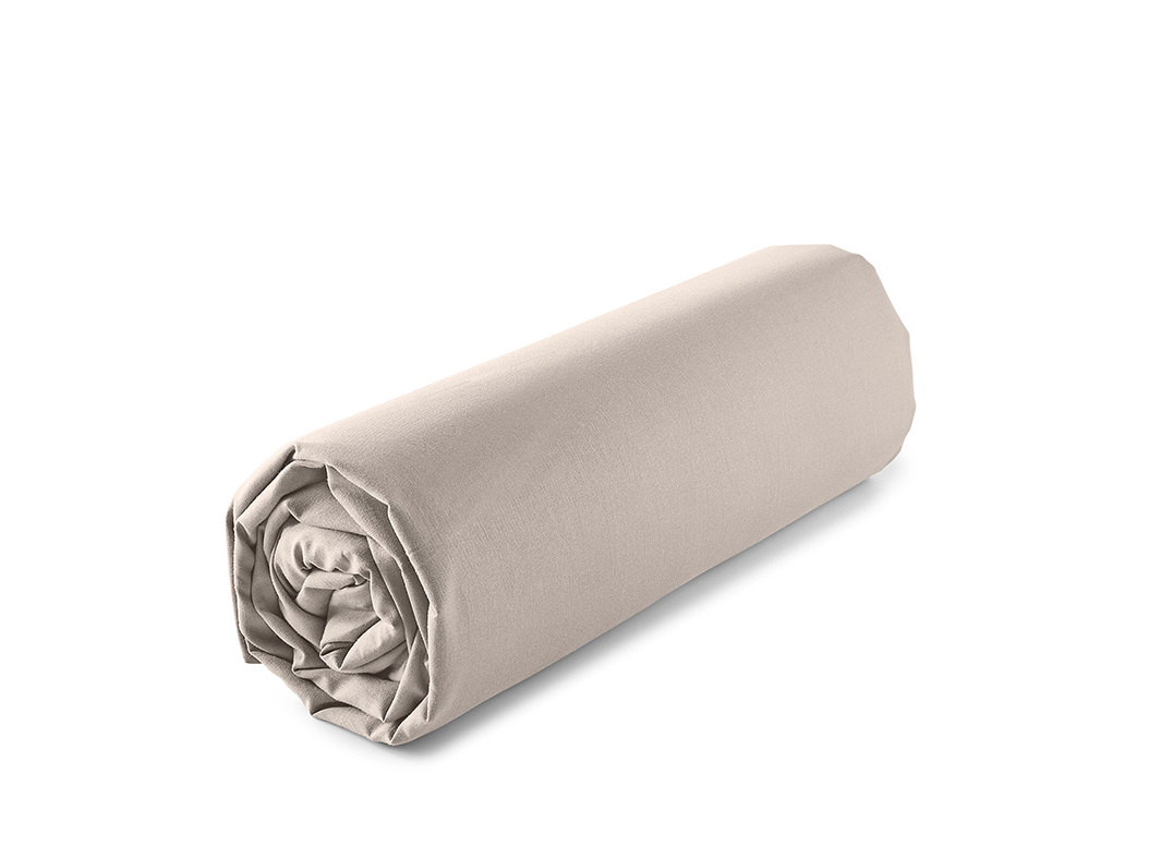 LENÇOL DE BAIXO COM ELÁSTICO ACTUEL TAUPE PERCAL 140X200CM