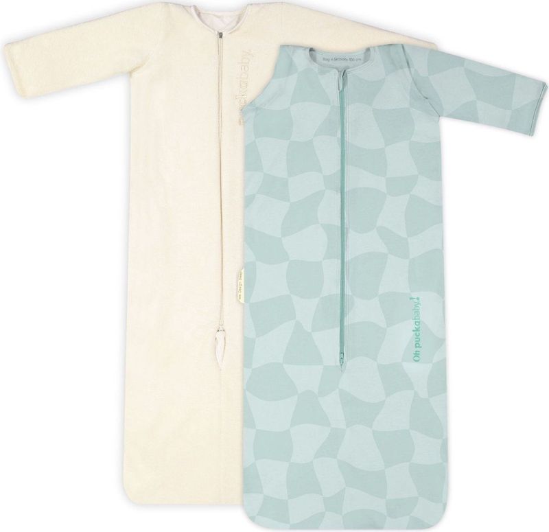 Puckababy Slaapzak 4 Seizoenen Baby - Zomerslaapzak en Winterslaapzak (6m-2,5j) - TOG 0.25 tot TOG 2.5 - Cute Cubes