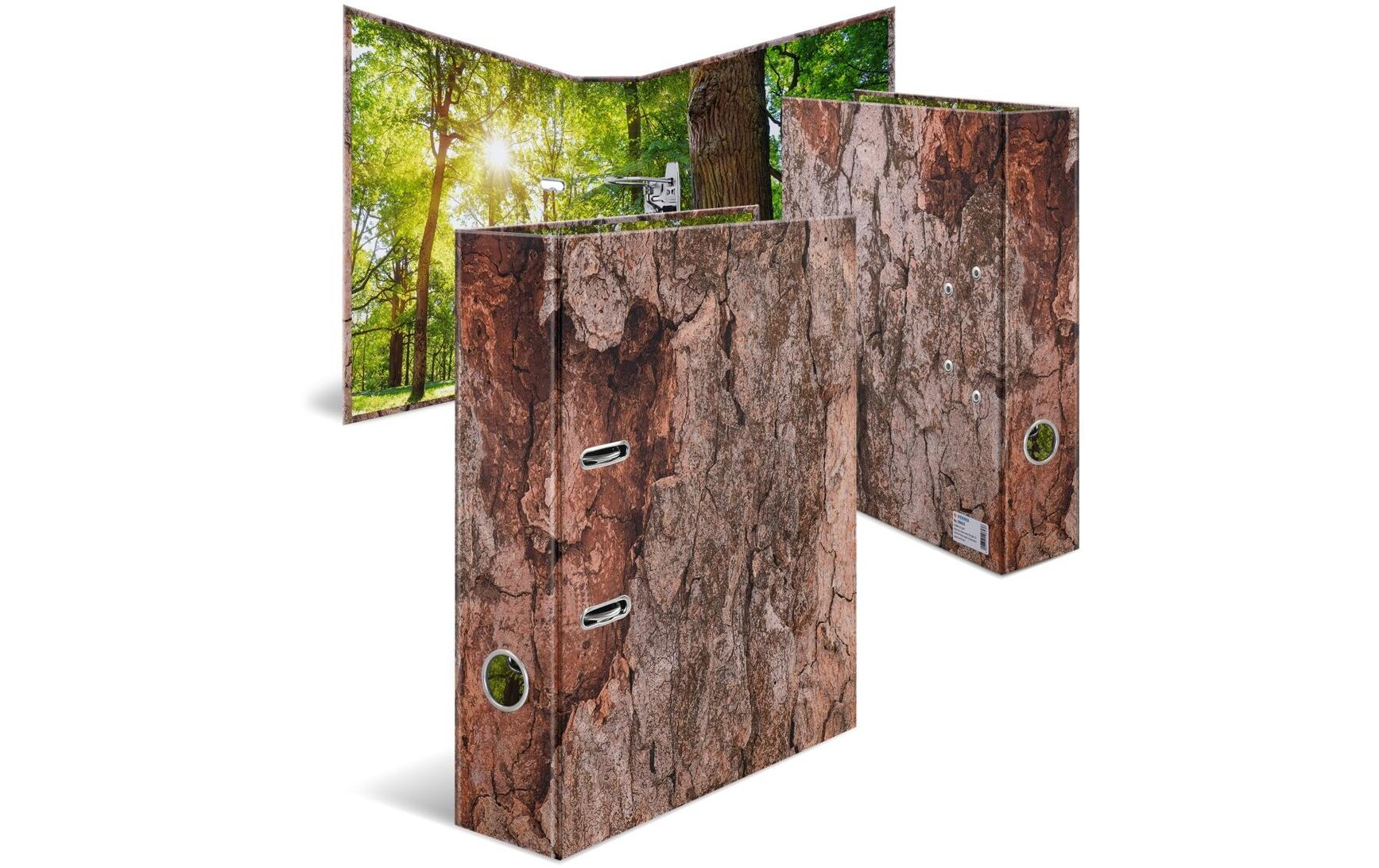 Ordner Wood 7 cm, DunkelbraunMotivordner mit Hebelmechanik und Griffloch