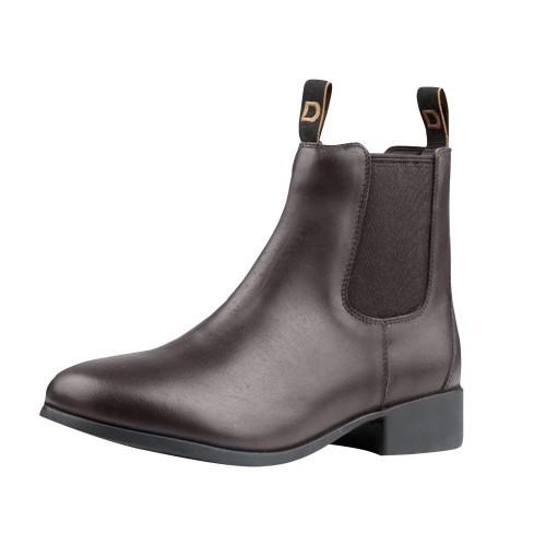Botas de montaria infantis em couro, modelo Foundation, cor marrom.