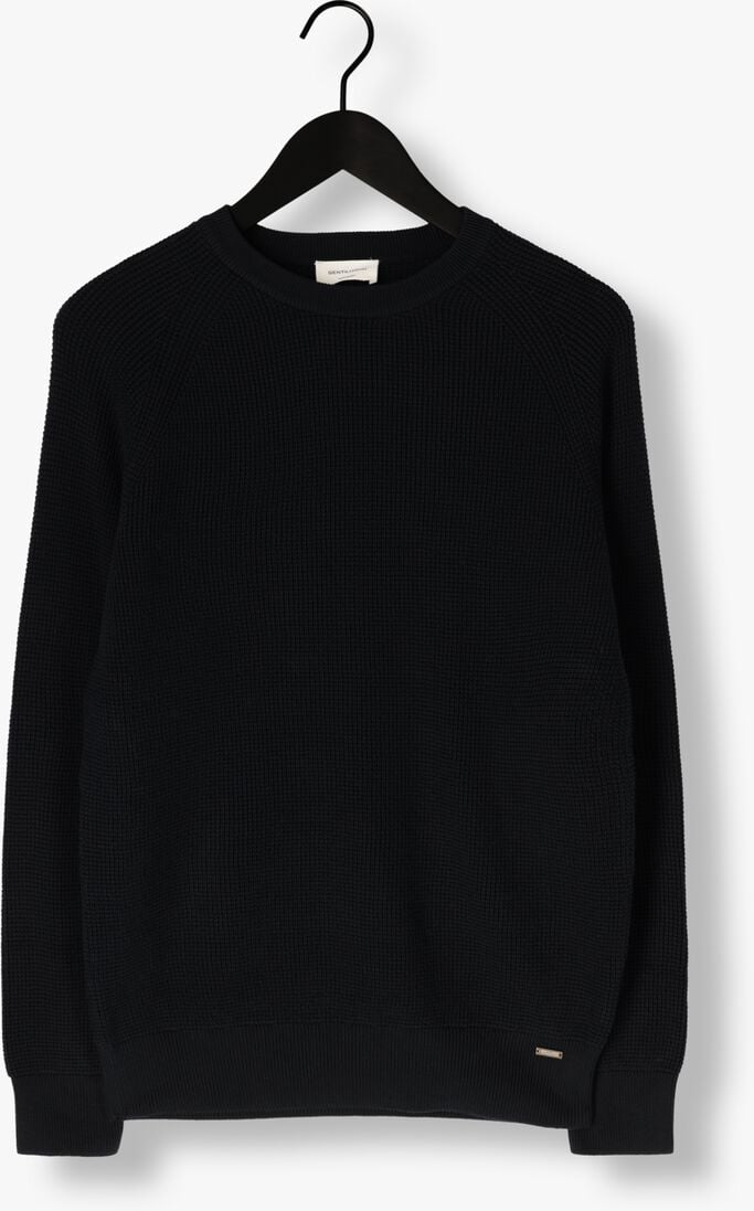 donkerblauwe gentiluomo trui round ls raglan