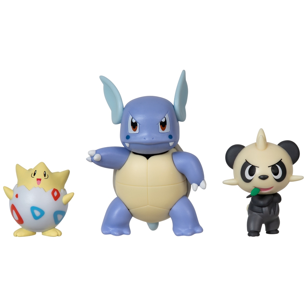 Pokémon-Kampffiguren-3er-Pack – Togepi, Pancham, Schillok