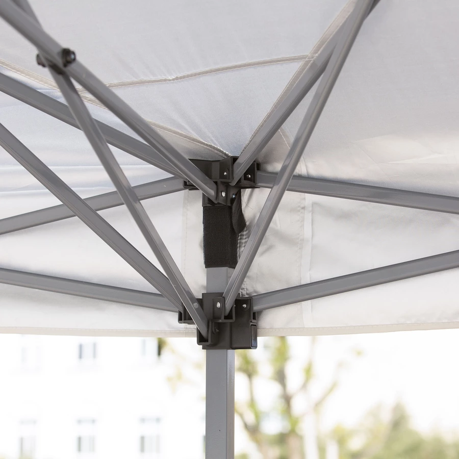 Outsunny Pop-Up-Pavillon zusammenfaltbar cremeweiß