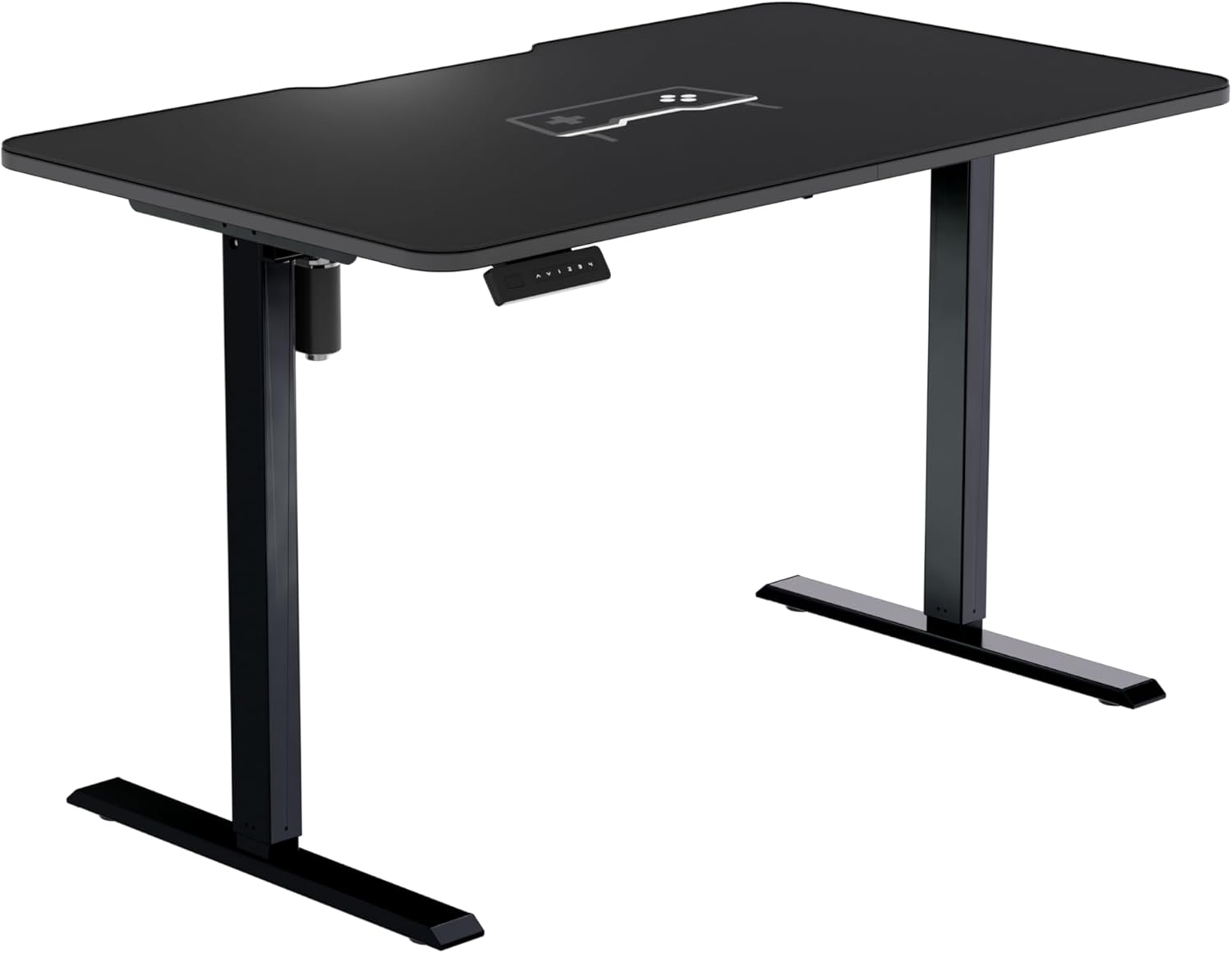 Entry Bundle: Elektrisch höhenverstellbarer Gaming Tisch inkl. Deskpad Black Noise – Ergonomischer Gaming Schreibtisch und PC Tisch – Schwarz, 120 x 70 cm