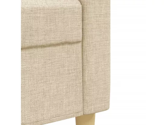 Ensemble de canapés 2 pièces avec coussins décoratifs crème tissu