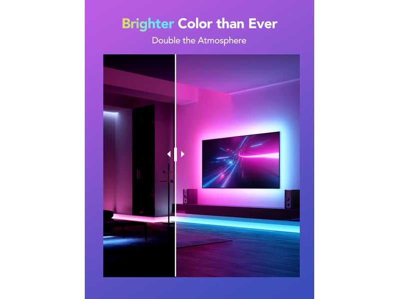 Govee LED Stripe M1 Wi-Fi   Bluetooth, 5 m, RGBIC LED-Leuchtstreifen mit Schutzbeschichtung