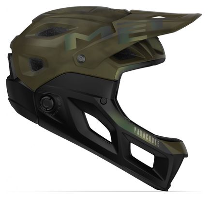 Casque avec Mentonnière Amovible MET Parachute MCR Mips Vert Mat