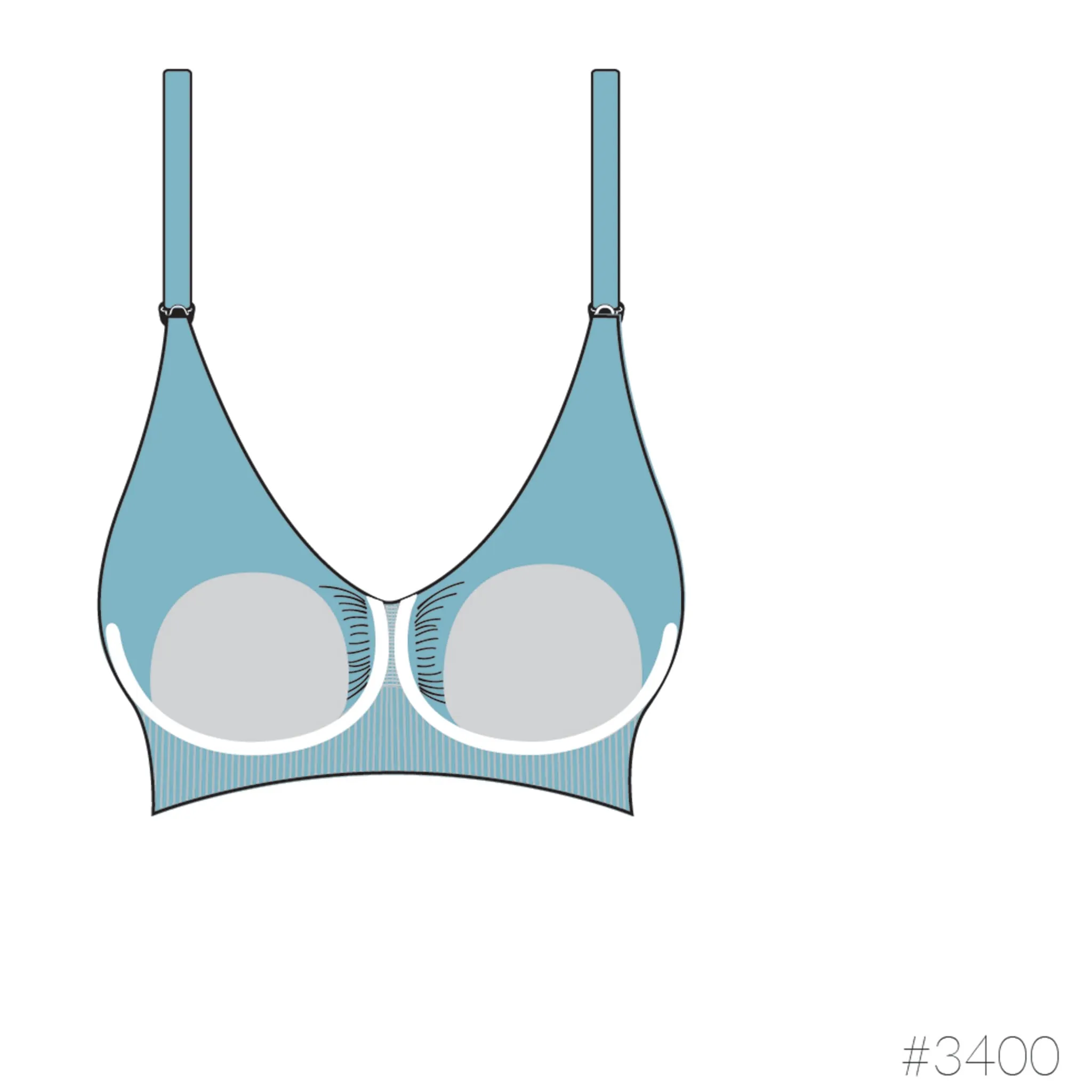 Carriwell Soutien-Gorge d’Allaitement Rembourré Carri-Gel®