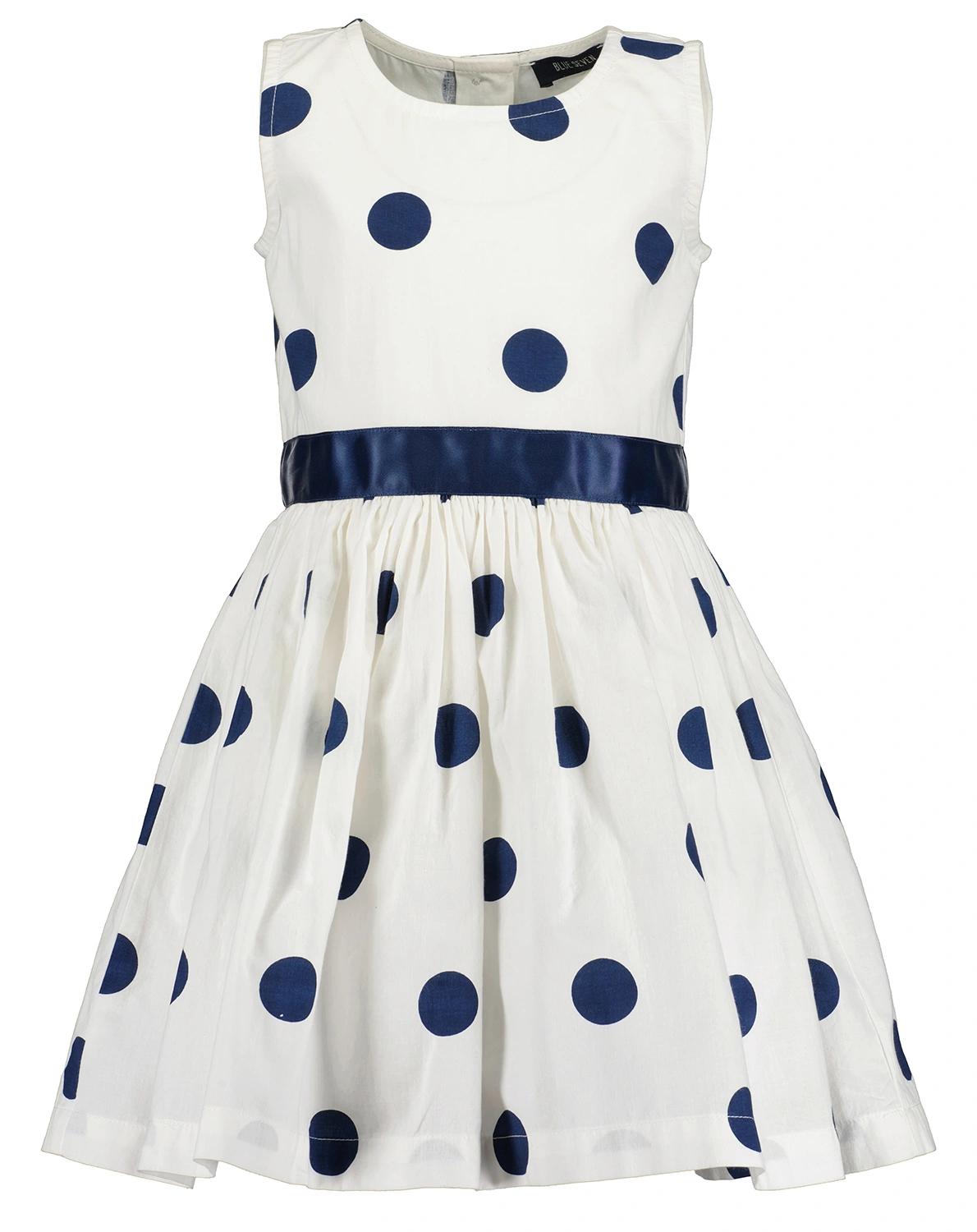 Kleid POLKA DOTS ärmellos in weiß