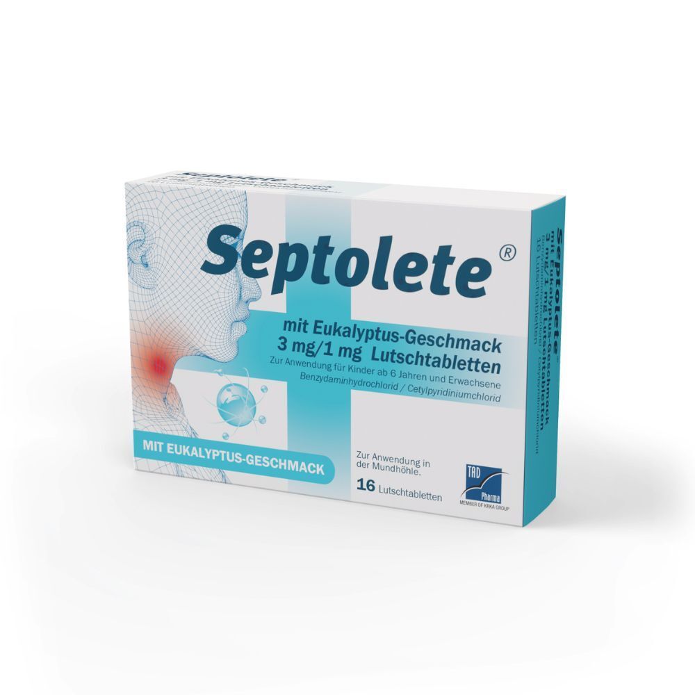 Septolete® 3 mg/1 mg Lutschtabletten Eukalyptus-Geschmack