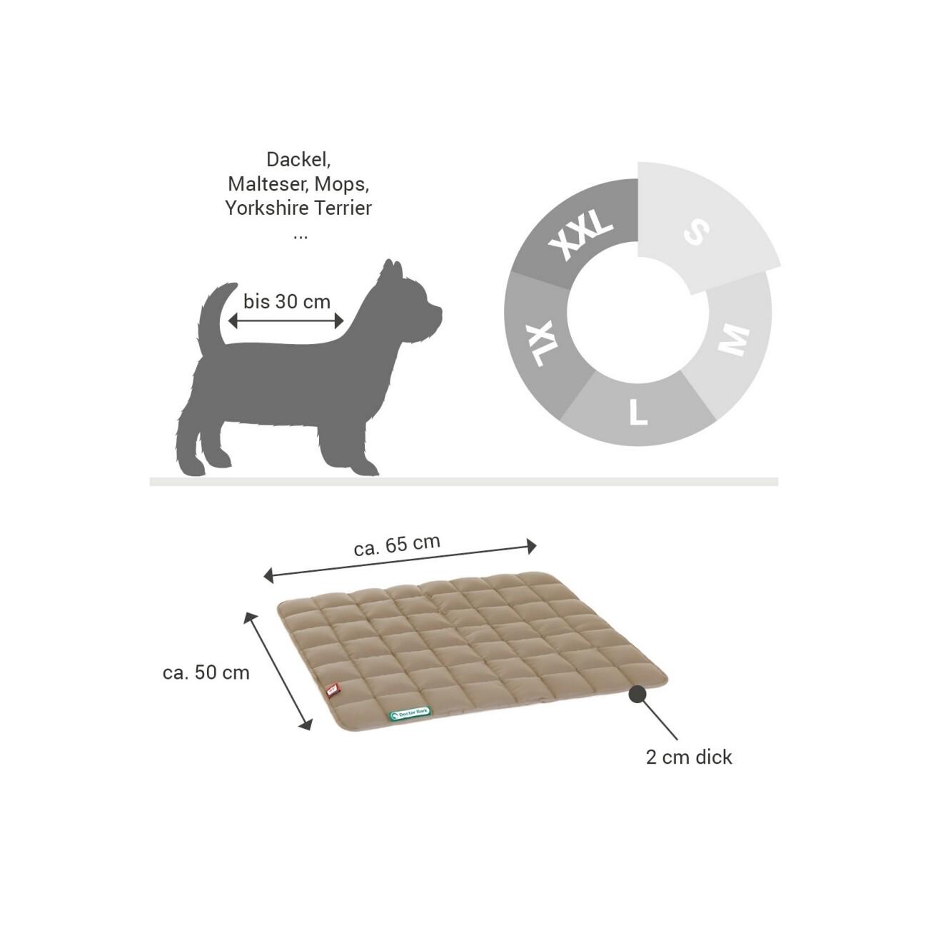 Doctor Bark Hundedecke sandbraun S