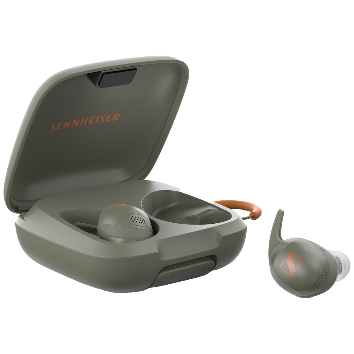 Sennheiser Momentum Sport helt trådløs in-ear hodetelefoner (oliven)