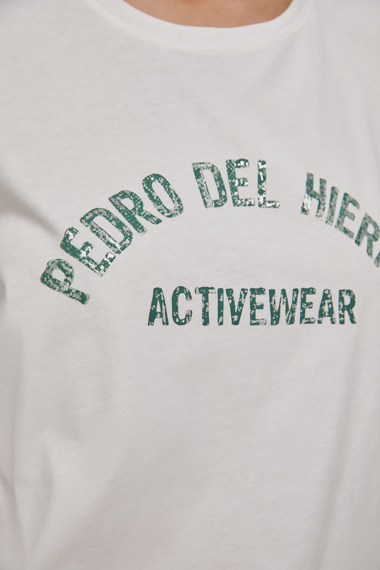 Camiseta com logo e franzido - Off-white