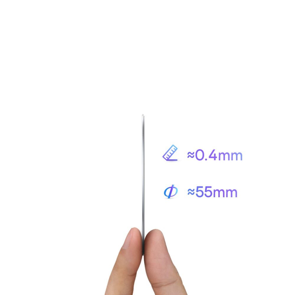 (2er Set) Magnetischer Metall MagSafe Sticker Haltering   Montagehilfe - Silber