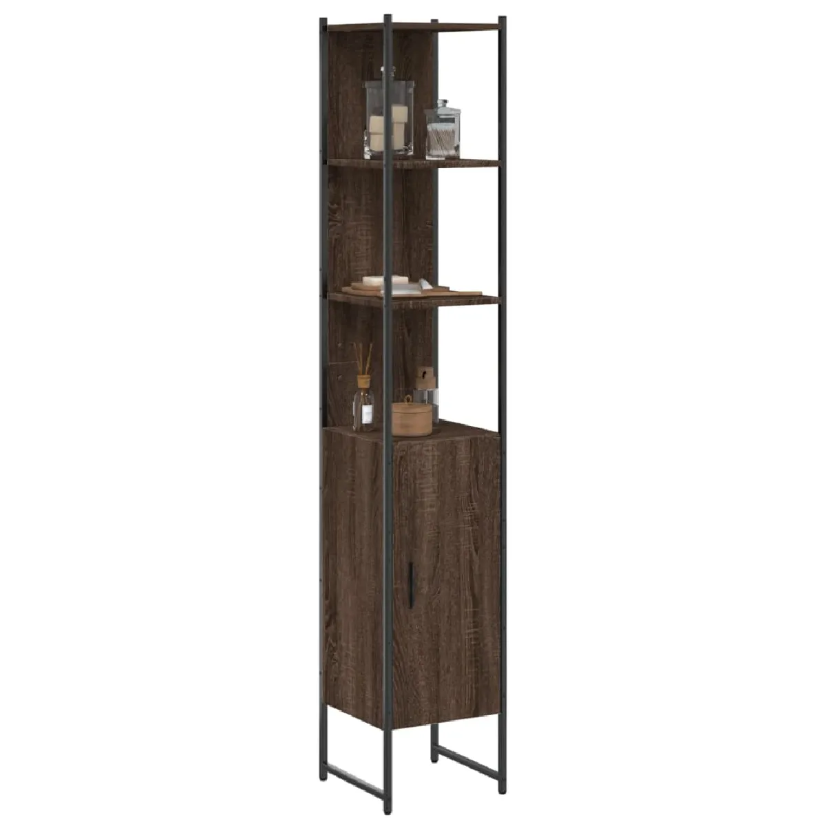 vidaXL Armoire de bain 33x33x185,5 cm - Chêne marron