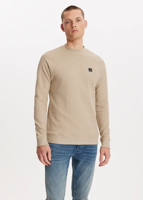 T-shirt met box logo zand (ZND.M)