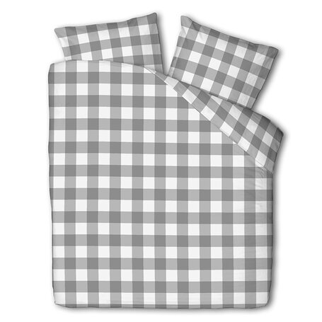 Picnic Squares - Grijs Dekbedovertrek - 200 x 220 cm