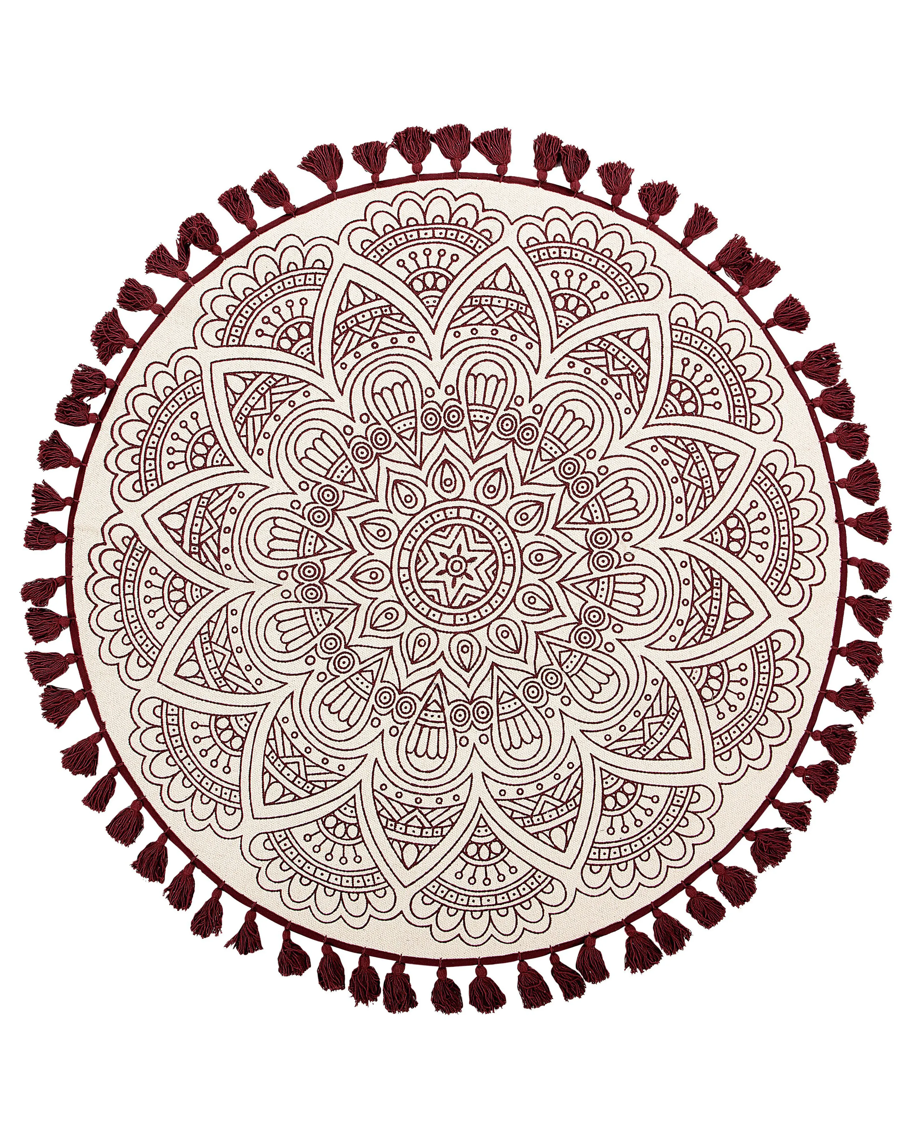 Vloerkleed AYAKLI Rood ø 120 cm Katoen