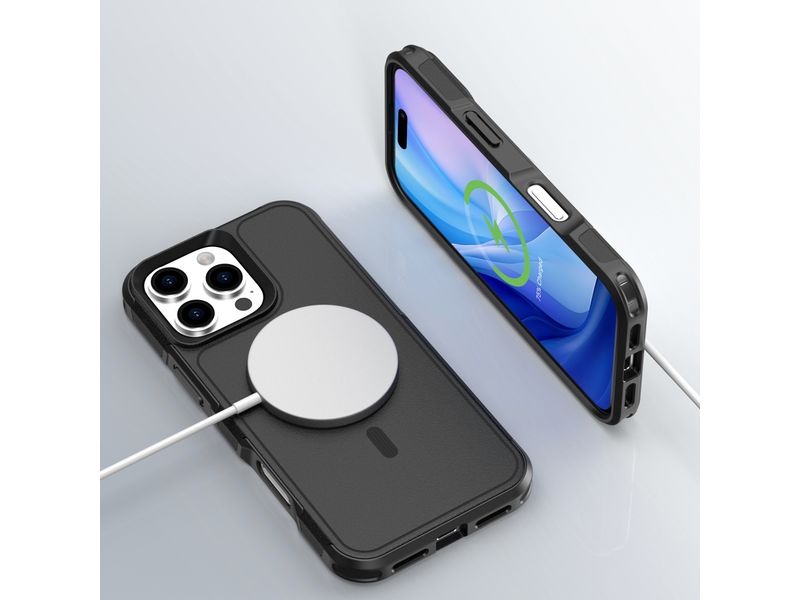 4smarts Back Cover Defend  iPhone 16 Pro Schutzhülle mit integrierten Magneten für das Apple iPhone 16 Pro