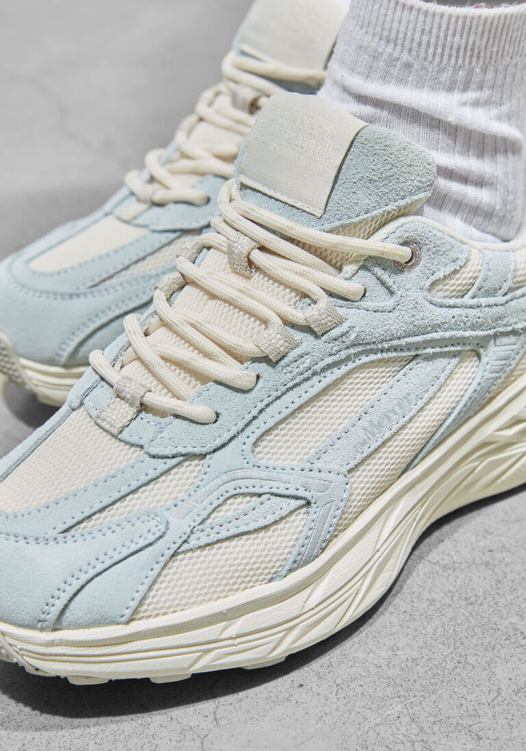 blauwe mercer amsterdam lage sneakers the re-run max suede