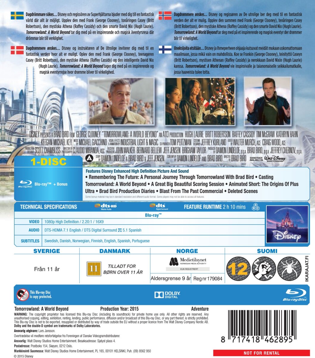 Tomorrowland - A World Beyond - Blu-Ray
