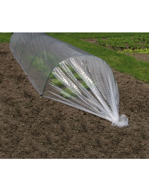 Nature Geperforeerde Moestuinfolie - Groeifolie Gronddoek - 1000x200 cm Transparant