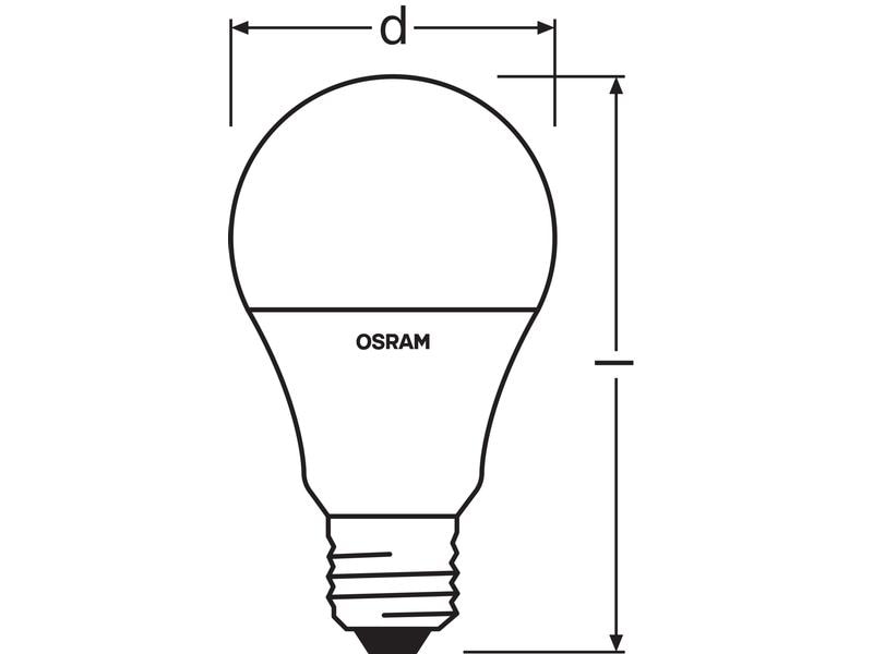 OSRAM Lampe Star, 9W, E27, RGBW Warmweiss LED-RGBW-Lampe mit Fernbedienung