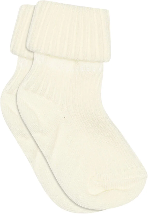 mpKids Anklesock 2/2 pad baby Råhvid