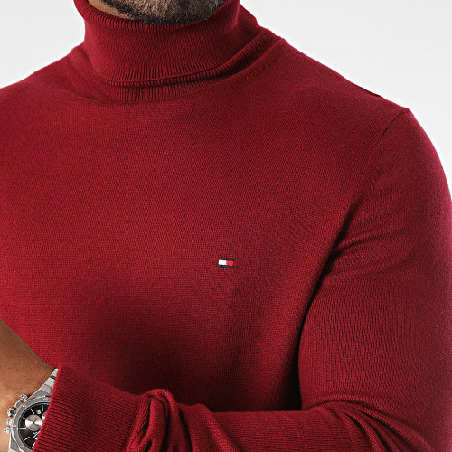 Pull Col Roulé Pima Original 8048 Bordeaux