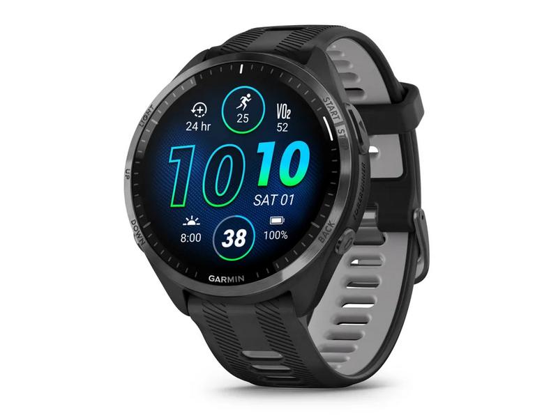 GARMIN Sportuhr Forerunner 965 Schwarz Smarte Triathlonuhr