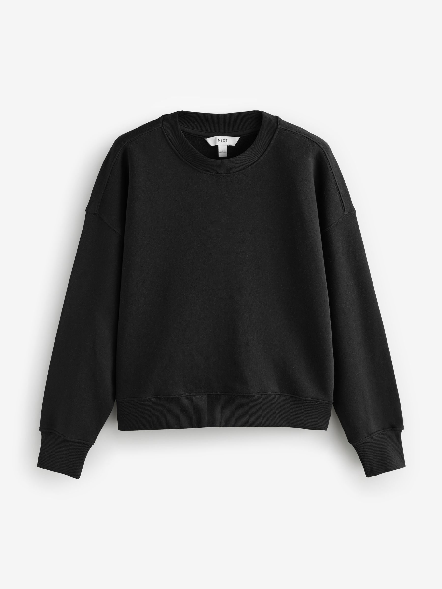 Zwart/grijs - Supersoft Peached Essentials sweatshirts met ronde hals en naaddetail verpakking van 2