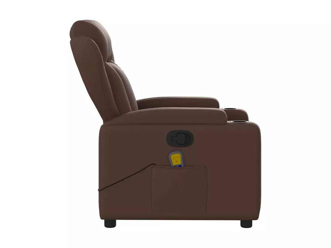 Fauteuil de massage inclinable Marron Similicuir