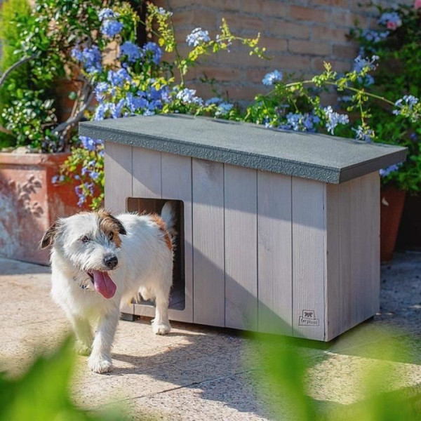 - argo 60 niche pour chien en bois de pin nordique l 57,5 x l 39 x h 46 cm