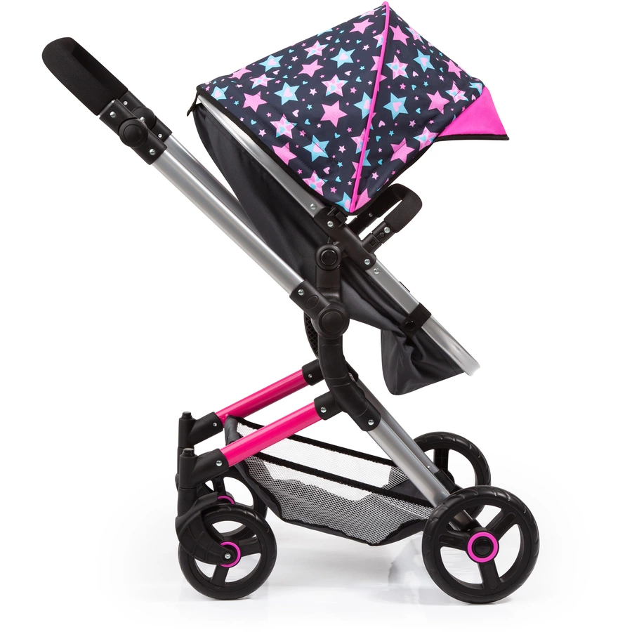 bayer Design Kombi-Puppenwagen Neo Vario schwarz, mit Sternen