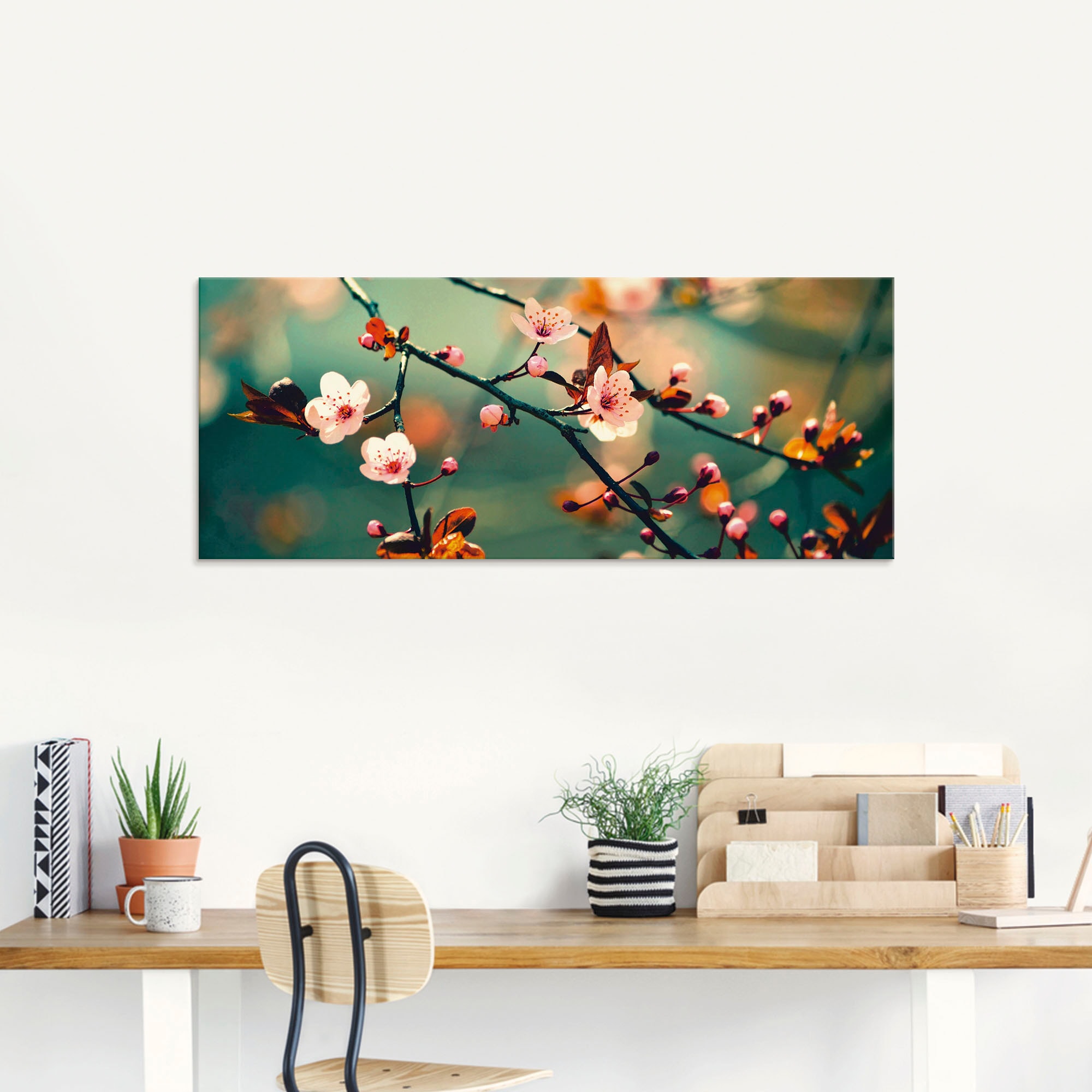 Artland Glasbild »Japanische Kirsch Sakura Blumen« Blumen 1 Stk. tlg. in verschiedenen Grössen
