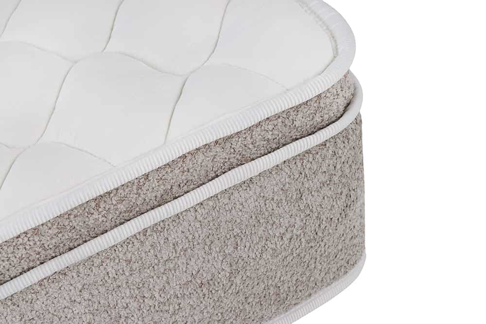 Design Matratze mit Topper CLOUD FLEX 180x200cm greige Tonnentaschenfederkern H3-4