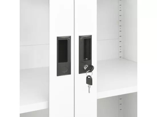 Armoire de bureau Blanc 90x40x180 cm Acier