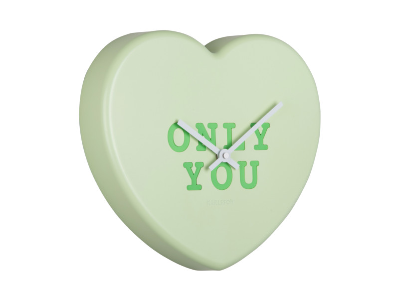 Wall Clock Heart Candy KA5985LB Soft blue