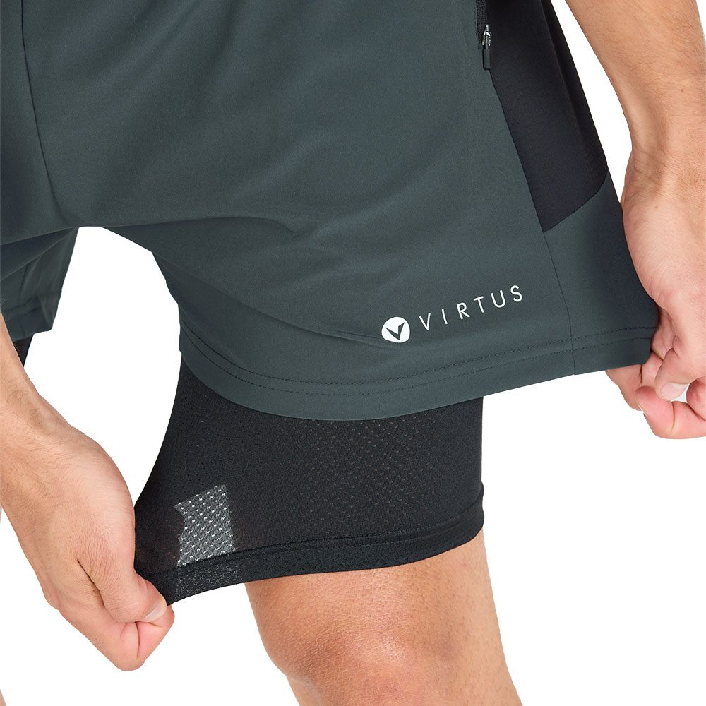 Virtus Dylan M 2-in-1 Stretch Shorts Herren woodland gray